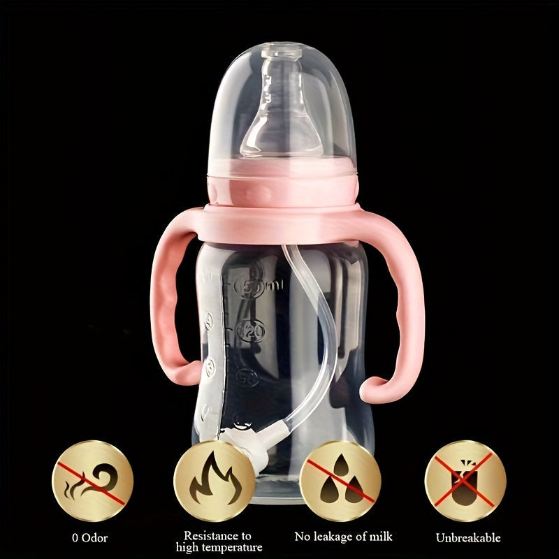 Botella de agua resistente al calor y libre de BPA con asa para un agarre fácil