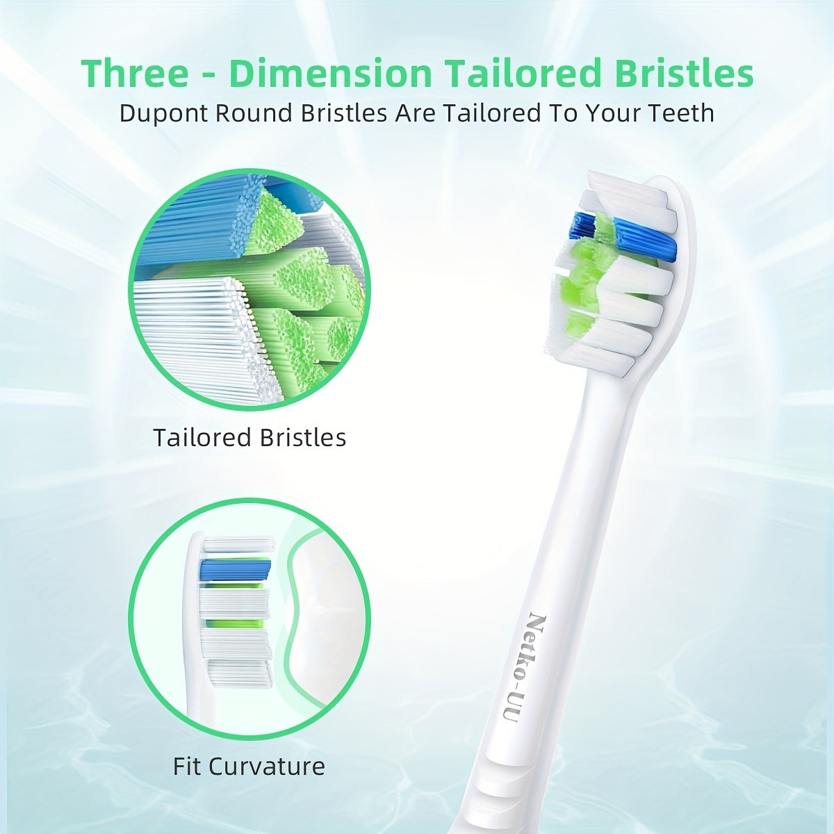 cabezales de cepillos de dientes de repuesto para cepillos de dientes eléctricos, compatibles, blanco