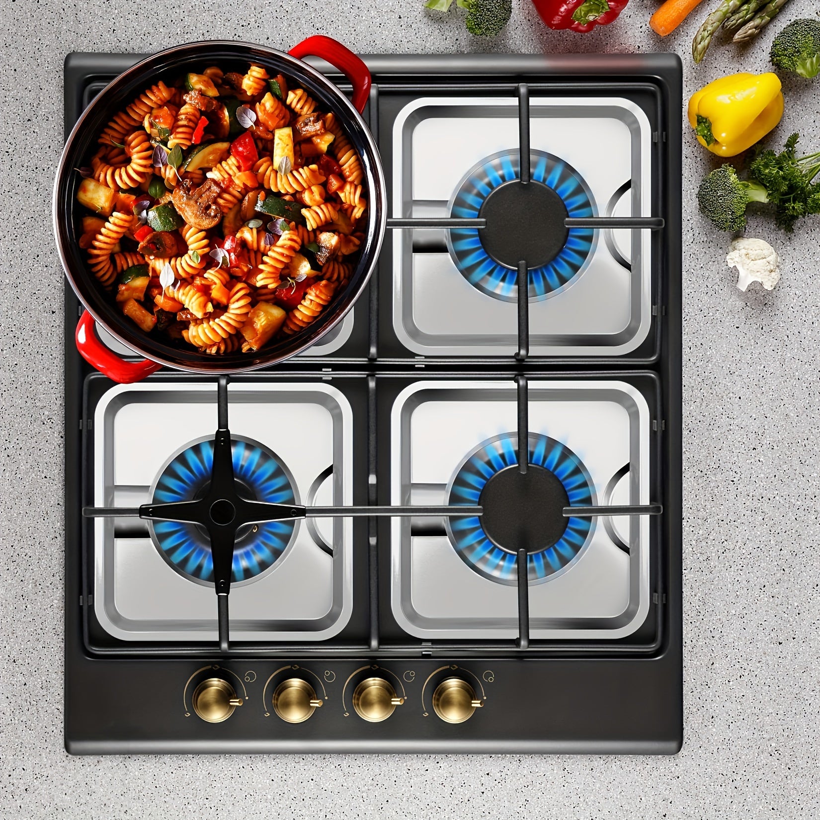 Gas stove base with square burner cover drip pan 19.48cm x 19.48cm fits WP786333 AP6011553 PS11744751