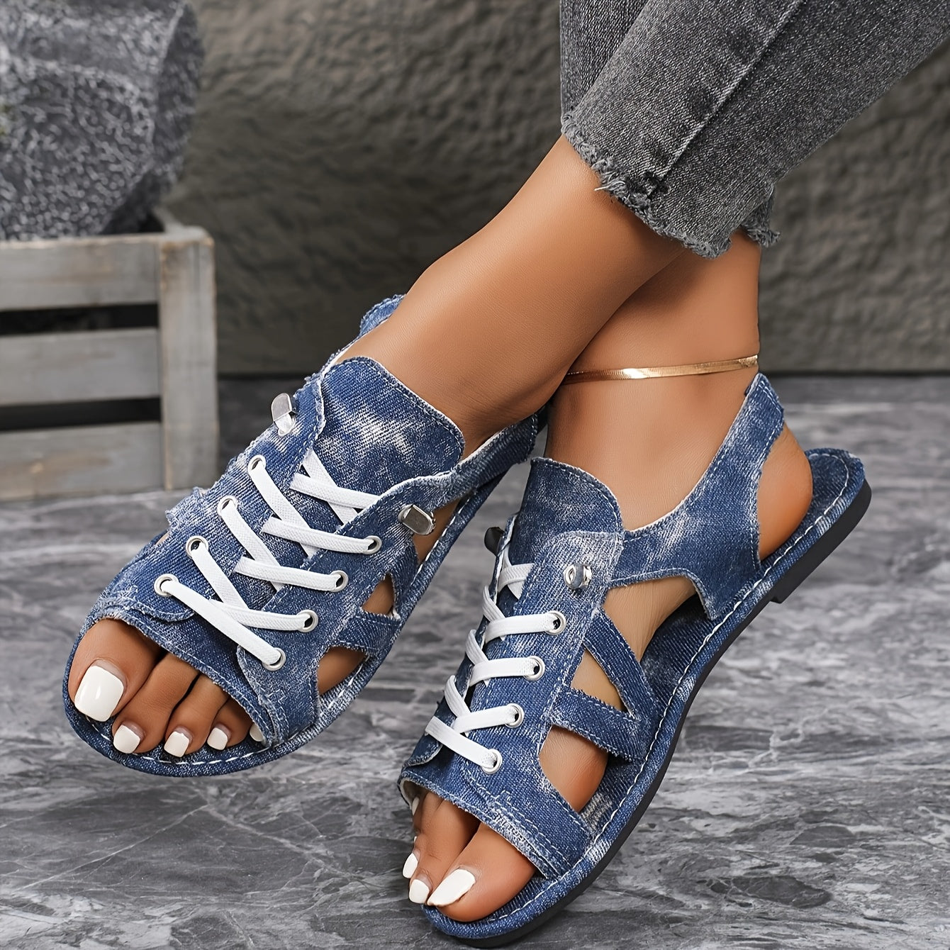 Women's Solid Color Flat Sandals Casual Summer Beach Shoes