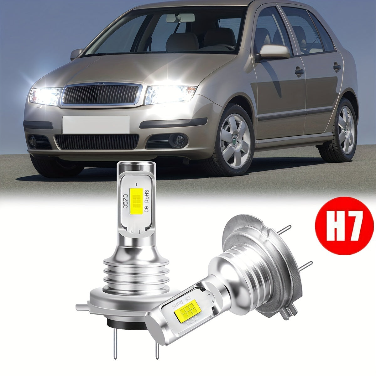 Car LED Fog Light Bulbs 6000K White H7 H8 H9 H10 H11 12V