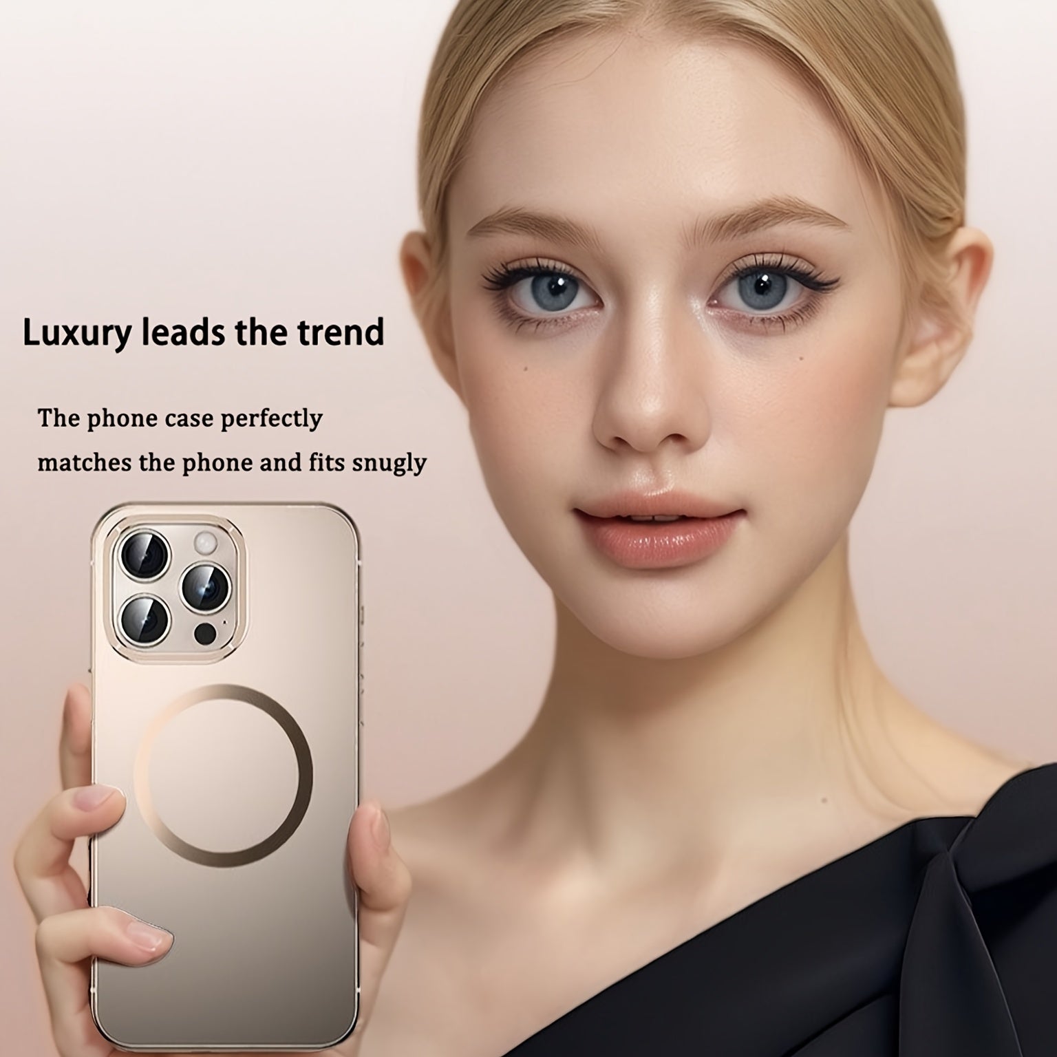 Чехол для iPhone 16 Pro Max с каркасом из нержавеющей стали, магнитной беспроводной зарядкой, матовой задней панелью из PC