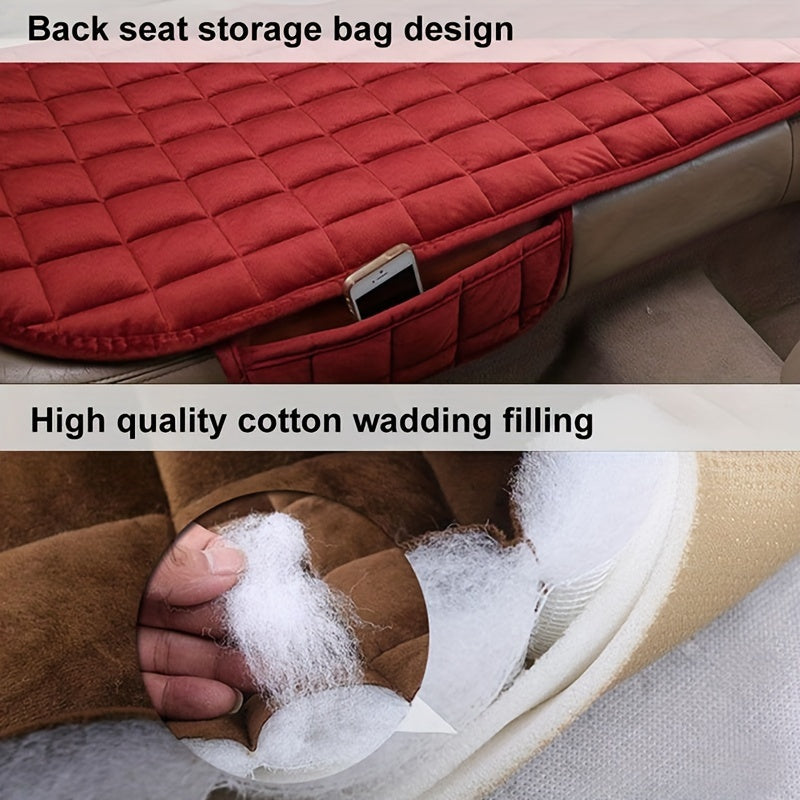 Universal Car Seat Cover Breathable Polyester Quilted Protector for Cars and SUVs