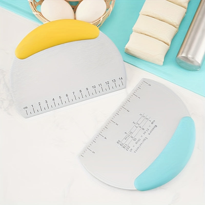 Stainless Steel Dough Cutter with Measurement Scale for Baking Pizza Pastry