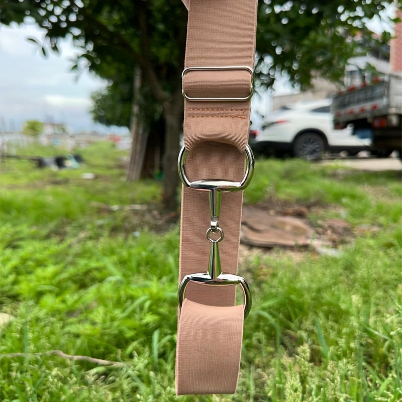 Women's Elastic Waist Belt with Metal Buckle Adjustable Stretchable Accessory