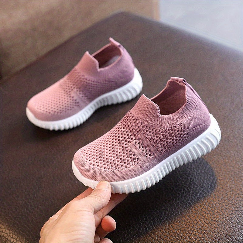 Breathable Mesh Toddler Sneakers for Boys and Girls All-Season Slip-On Low Top Shoes