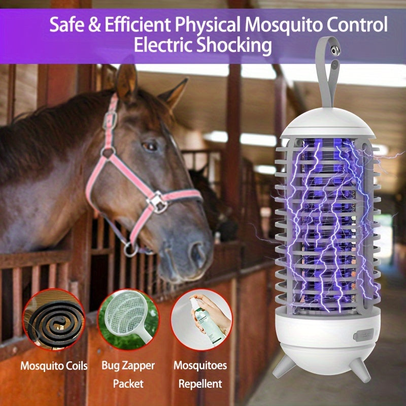 Электрический уничтожитель комаров и отпугиватель мух для использования на улице и на ферме, изготовленный из ABS-материала
