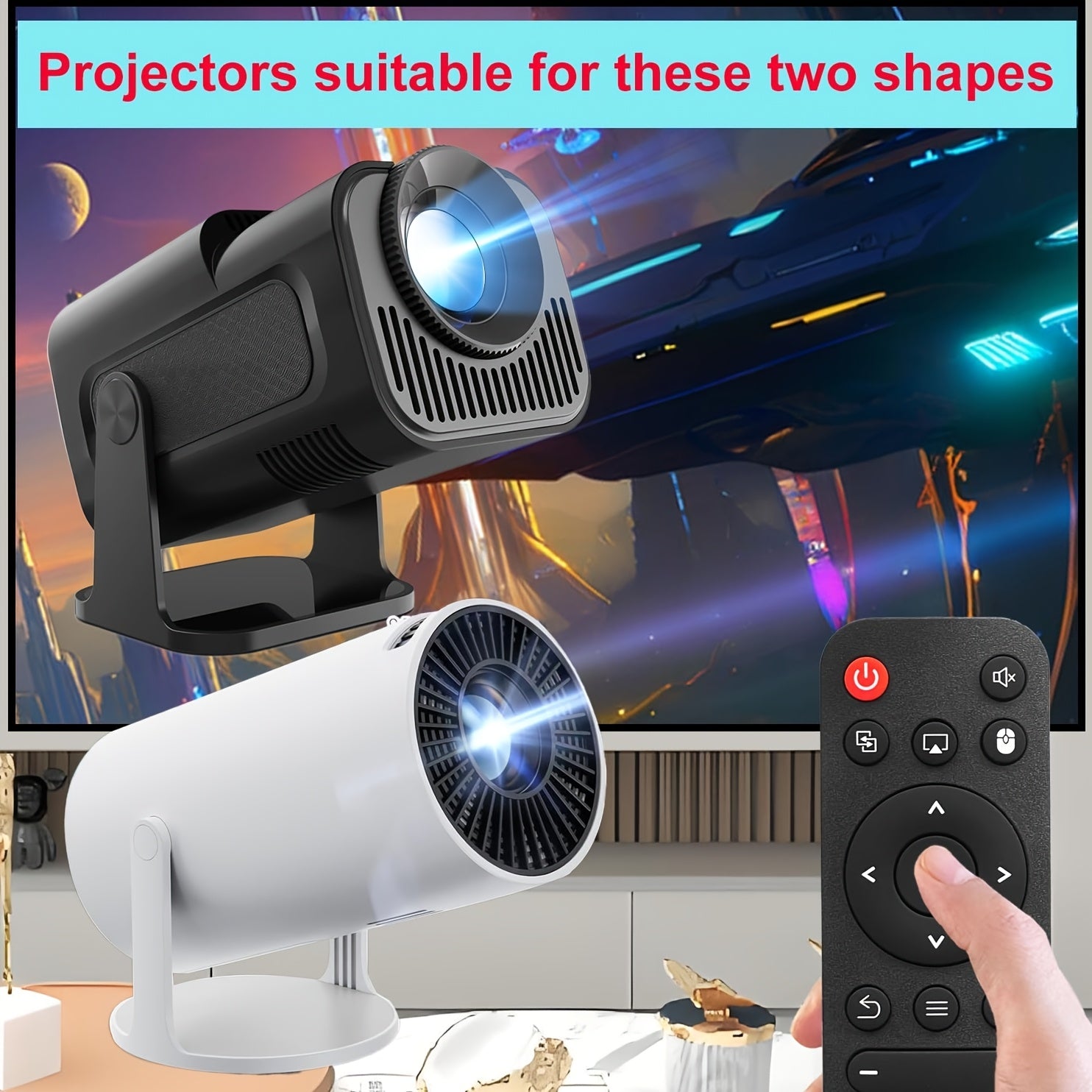 Mini proyektor uchun almashtirish masofadan boshqarish pulti, HY300, HY300PRO, HY320mini, HY320 Mini Proyektor bilan mos keladi.