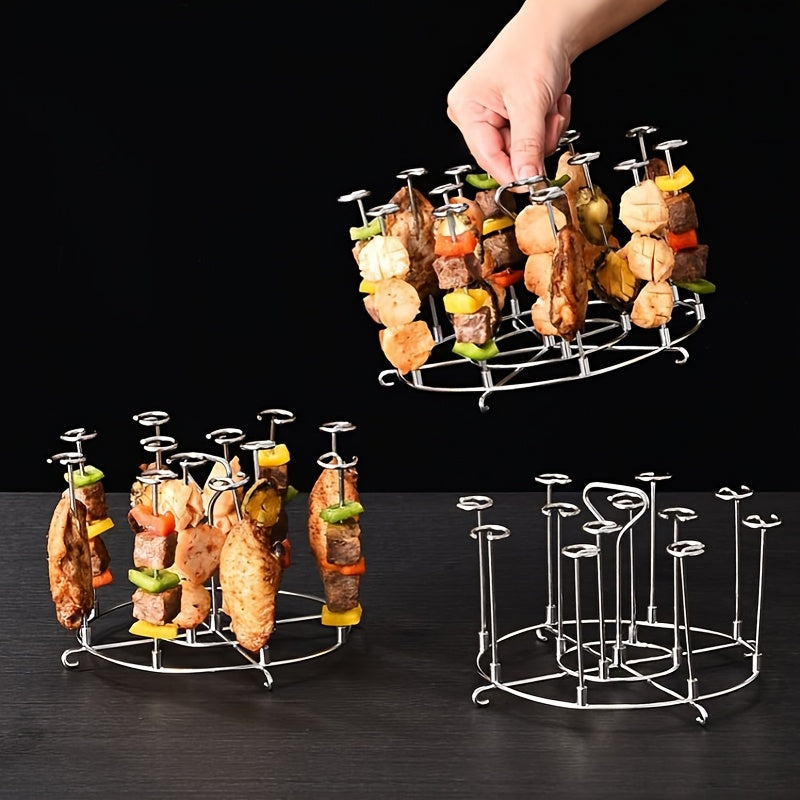 Vertical Stainless Steel Air Fryer BBQ Grill Accessory for 3.2QT to 6QT Air Fryers