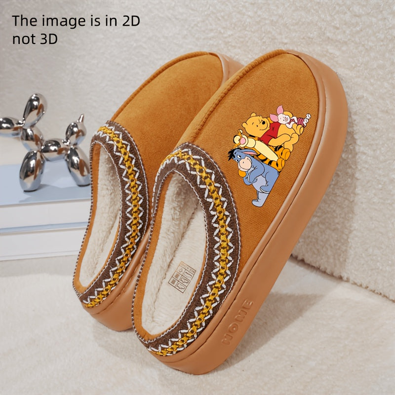 Women’s Solid Color Lace Slippers, Indoor Outdoor Warm Thick Sole