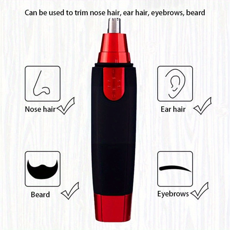Unisex Cordless Plastic Nose and Ear Hair Trimmer Painless Grooming