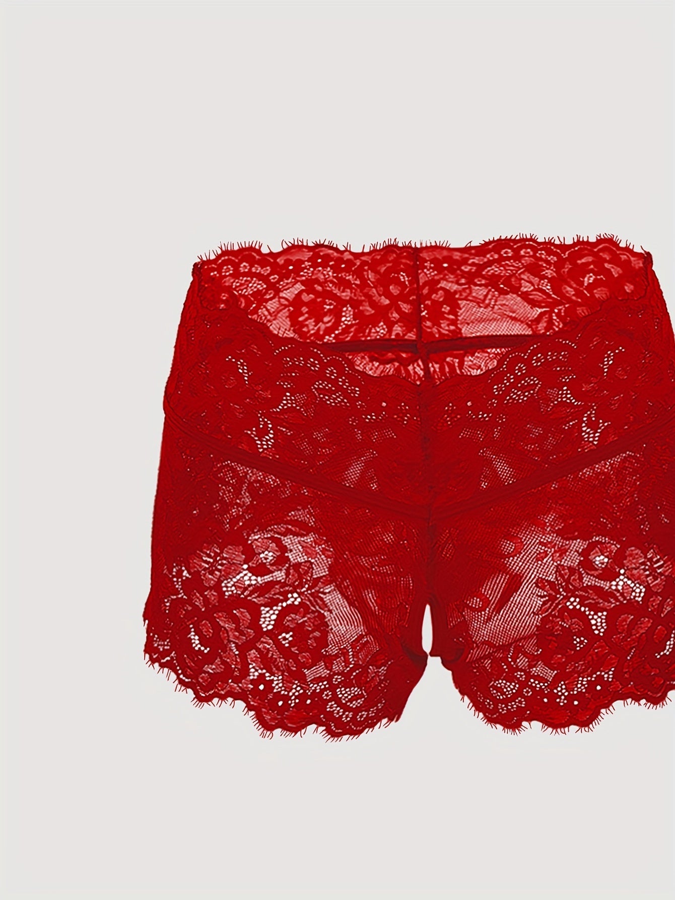 Gul to'quvli ichki kiyim to'plami, bog'ichli brassiyer va ochiq qorinli shortiklar