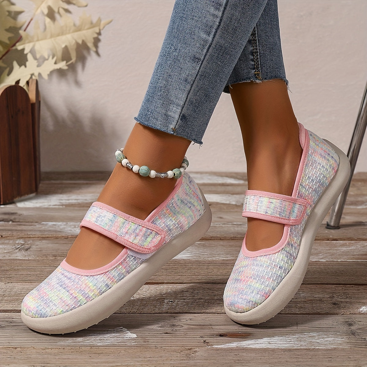 Zapatos planos casuales para mujer con suela suave y ligeros para caminar