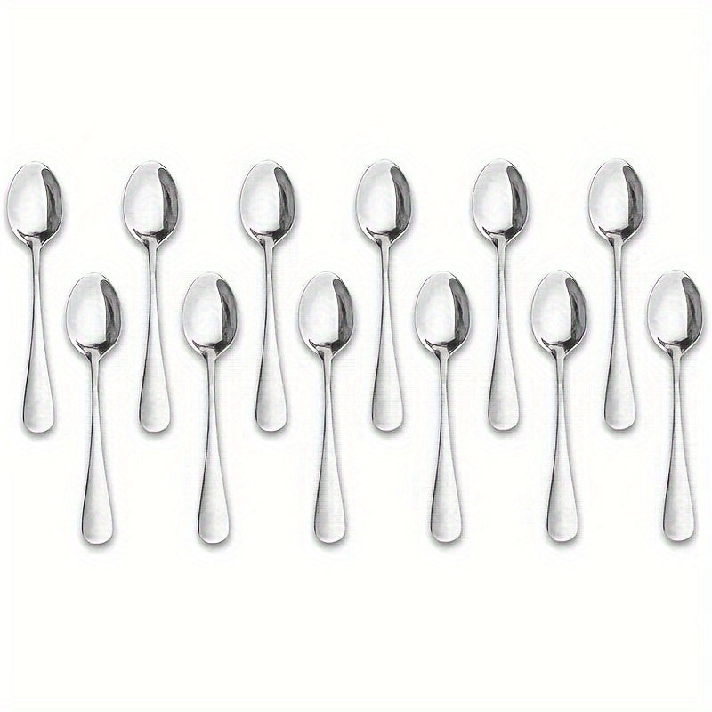Set of 6 or 12 Mini Stainless Steel Coffee and Tea Spoons