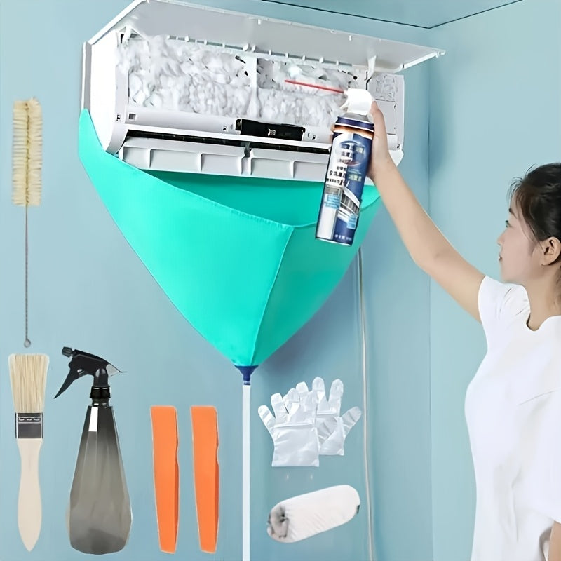 Reusable Waterproof Air Conditioner Cleaning Kit with Maintenance Bag and Drain Hose
