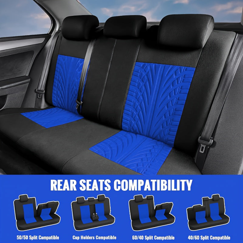 Breathable Stain-Resistant Polyester Car Seat Cover for 5-Seater Sedans and SUVs