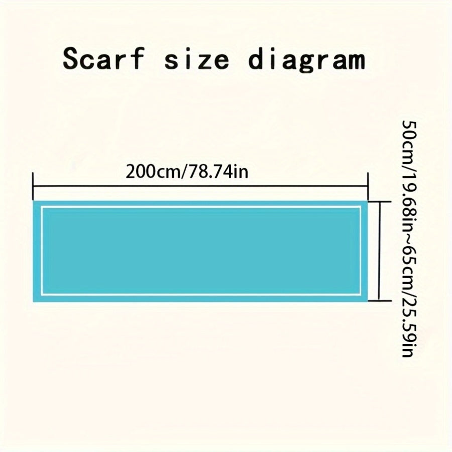 Women's Fashion Scarf 2024 Korean Style Plaid Shawl Polyester Blend Soft Warm Breathable