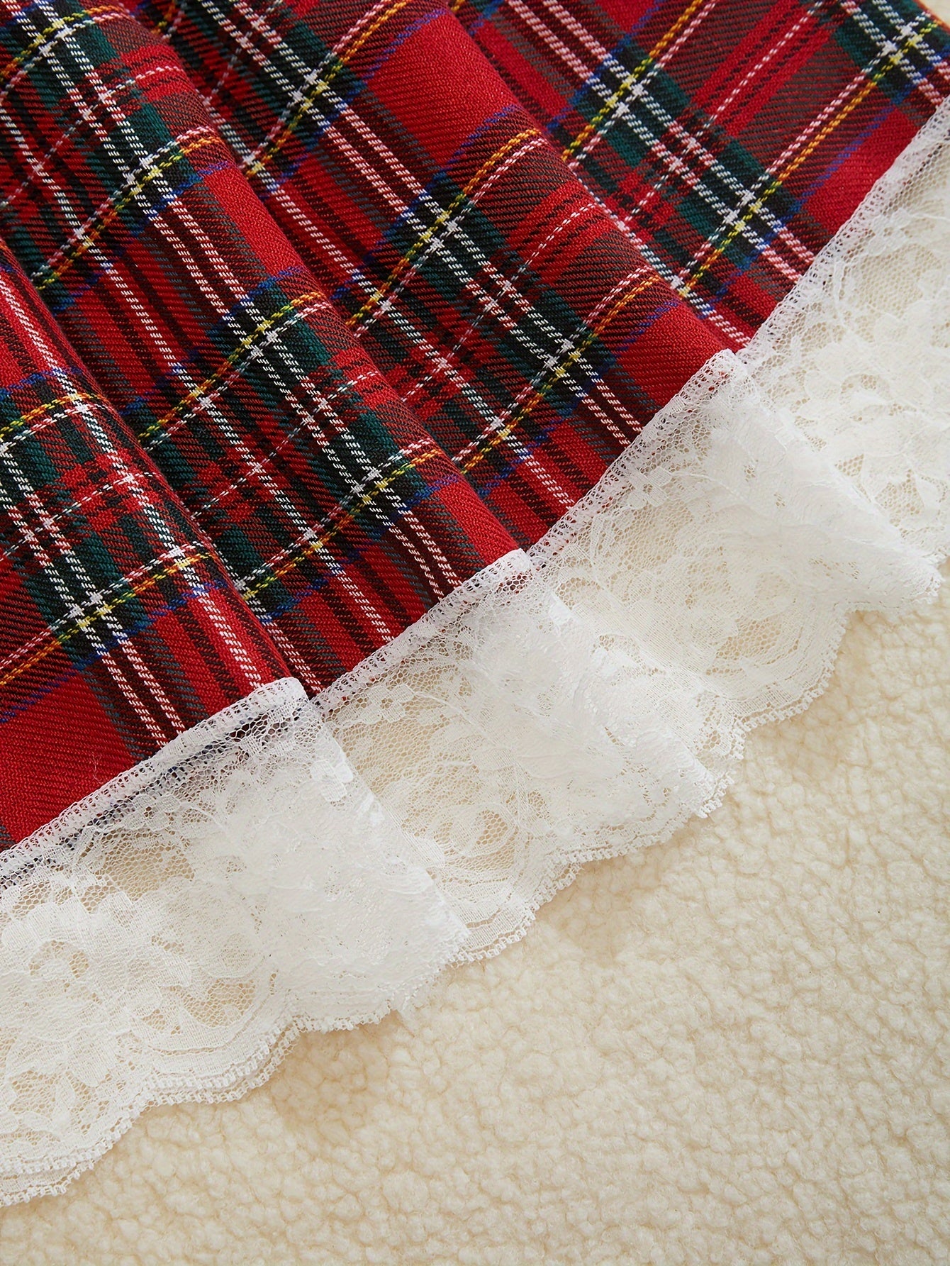 Women's Cosplay Costume Set with Plaid Backless Woven Lash Outfit for Roleplay