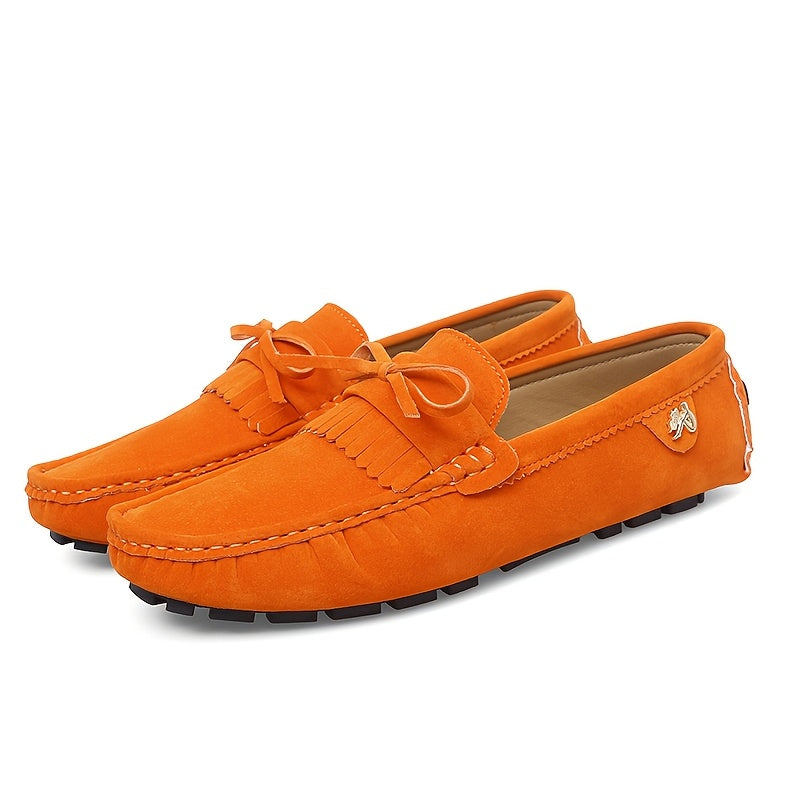 Women's Slip-On Loafers Microfiber Bowknot Tassel Casual Shoes Black Pink Blue Red Green