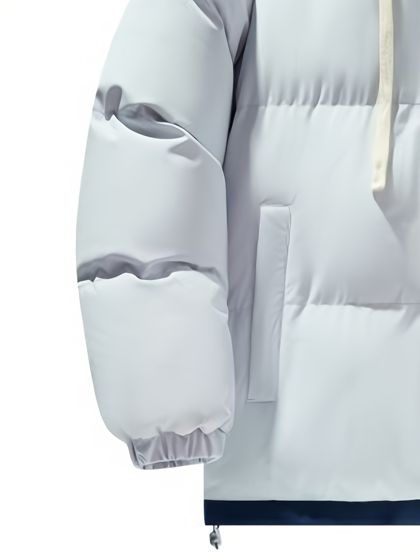 Women's Winter Hooded Jacket Polyester White Navy Blue Cold Weather Coat