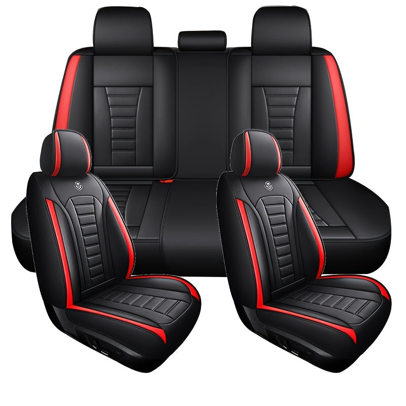 Universal Faux Leather Car Seat Cushion for Four Seasons Five-Seater