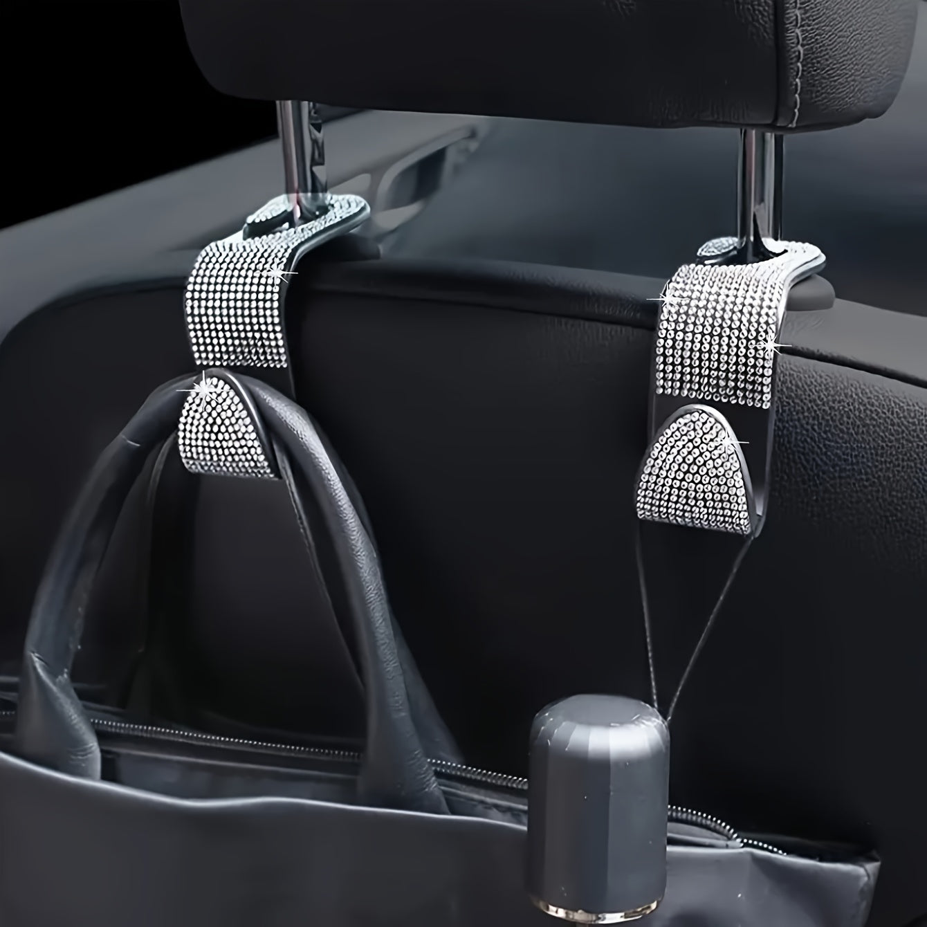 2 Pack Car Seat Headrest Hooks Plastic Durable Organizer Hangers for Bags