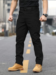 Men's Slim Tactical Pants Polyester All-Season Casual Outdoor Military Training