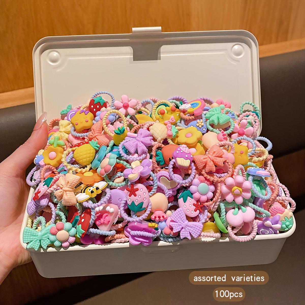 100 ta qiziqarli multfilm elastik soch bog'ichlari, o'smirlar uchun, kundalik foydalanish uchun ko'p maqsadli bir xil rangli soch bog'ichlari, barcha mavsumlar uchun sintetik kauchuk soch aksessuarlar.