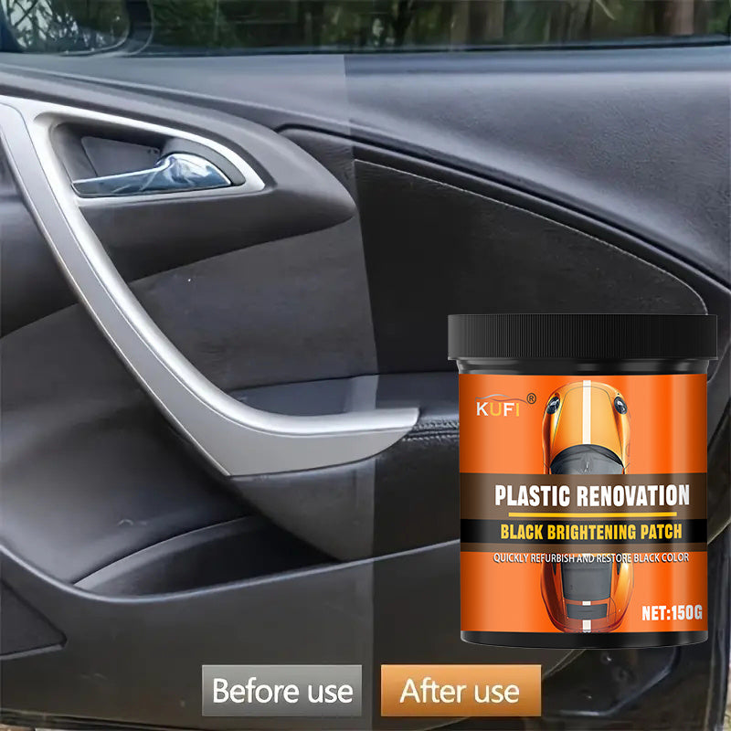 Black Rubber Restorer and Brightener for Tires and Plastics 150g