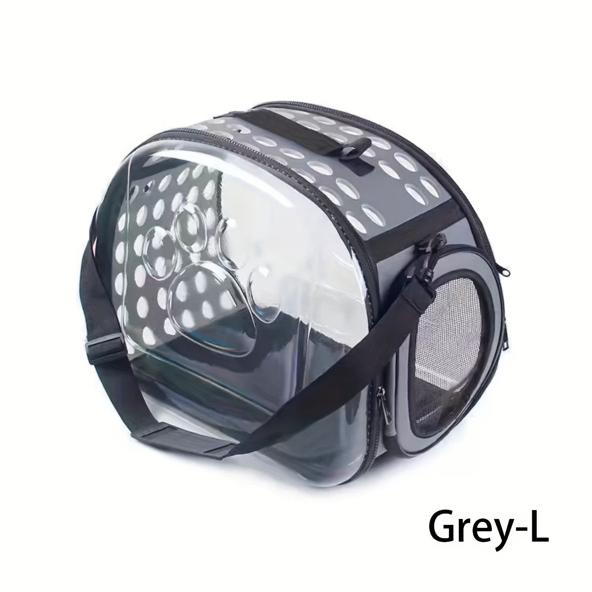 Breathable Foldable Cat Backpack Carrier with Footprint Design and Transparent Window