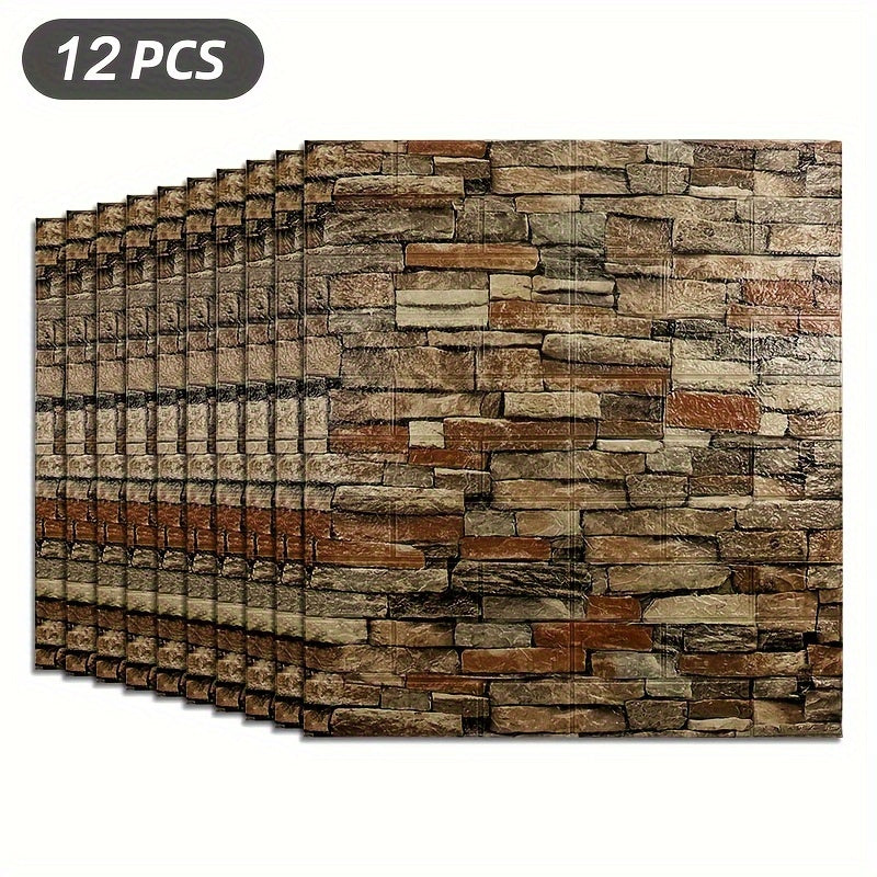 Self-Adhesive Foam Wall Panels Marble Pattern Waterproof Mold-Resistant Reusable for Living Room Bedroom Kitchen