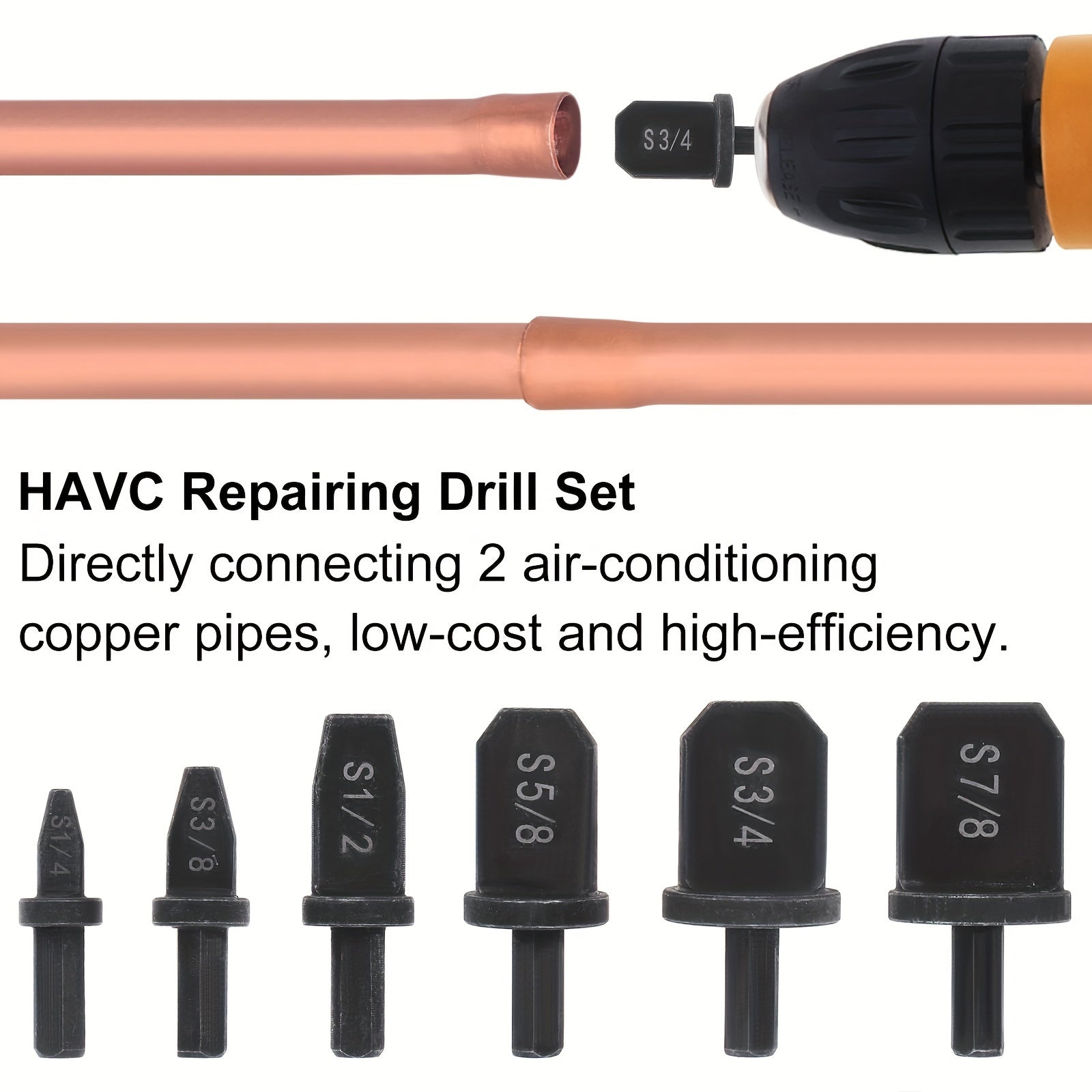 6-Donali mis quvur kengaytirish asboblari to'plami konditsionerlar uchun bardoshli va oson ishlatiladigan