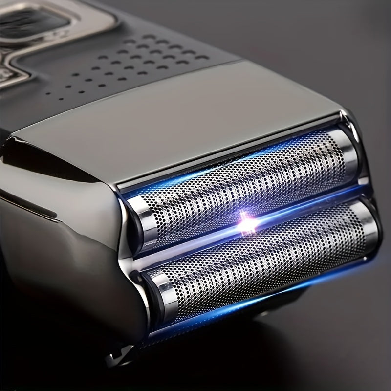 Электрический перезаряжаемый фольговый триммер и машинка для стрижки волос - регулируемая скорость, двойная сетка, идеально подходит для бритья и стрижки. Идеальный пасхальный подарок. Современный инструмент для стрижки с регулируемыми