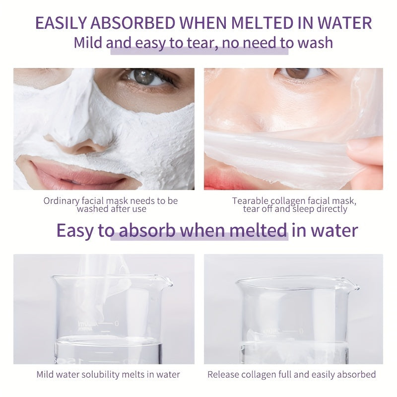 20Pcs Collagen Facial Masks Hydrating Anti-Wrinkle Deep Cleansing