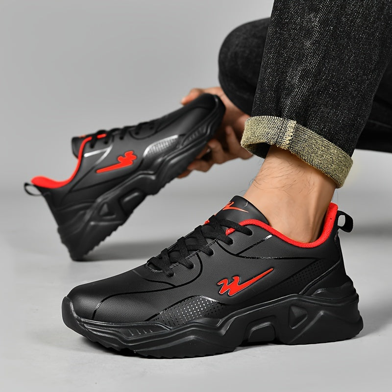 Men's Casual Sneakers Running Shoes Breathable Fabric Low Top Lace-Up Durable Sole