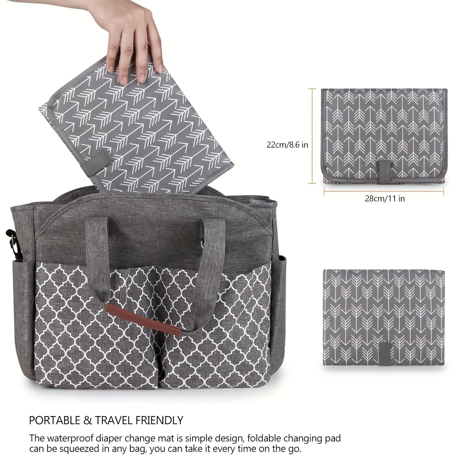 Waterproof Portable Diaper Changing Pad for Travel Lightweight and Compact