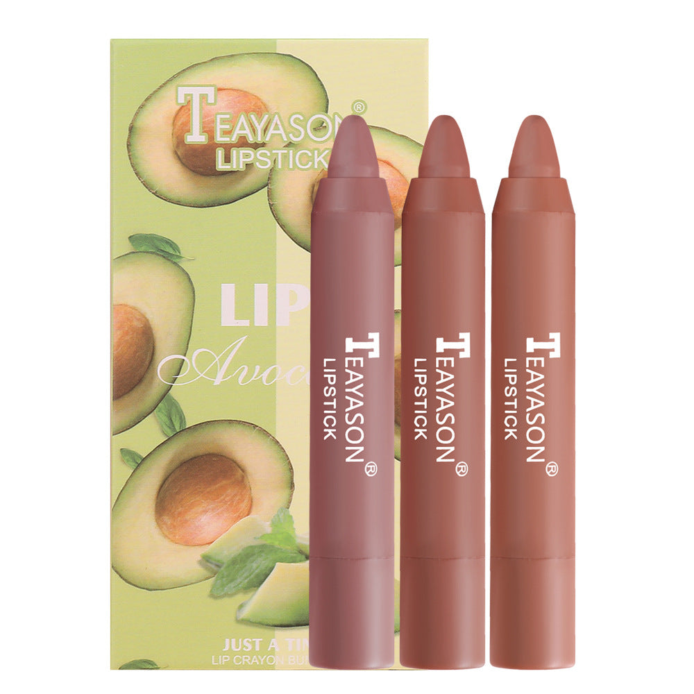 Set de 3 barras de labios mate para mujer, Velvet Air Cream, tonos nude de larga duración