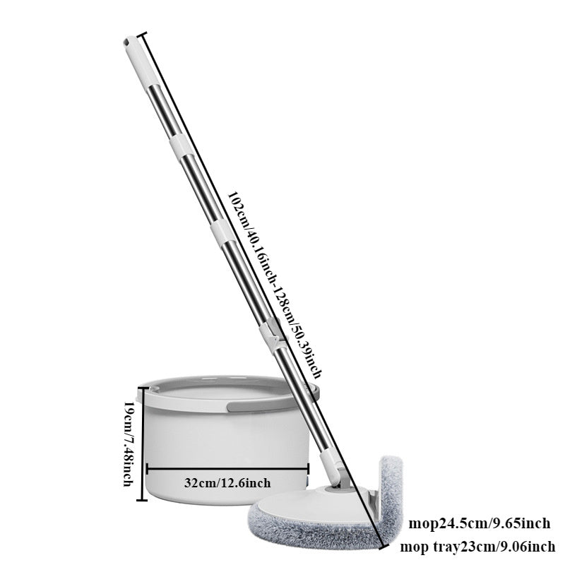 Uy tozalash uchun dangasa aylanuvchi mopu, chelak bilan, qo'l bilan yuvish uchun bepul va ifloslanishni ajratish texnologiyasi. Bir marta tortish bilan tekis polni tozalash uchun 4 dona o'z ichiga oladi.