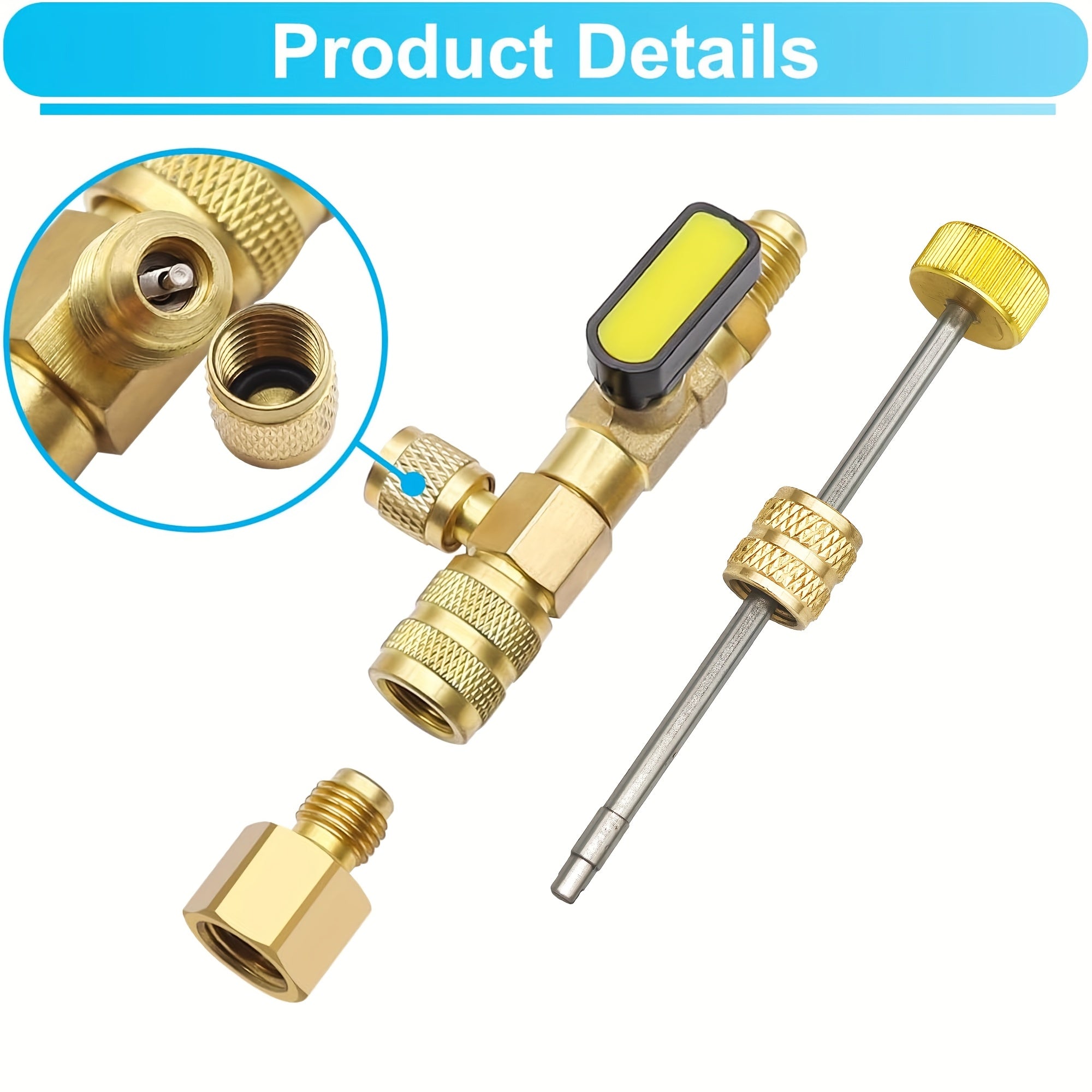 Valve Core Removal Tool Dual Size SAE 1/4 5/16 for HVAC Refrigeration Air Conditioning