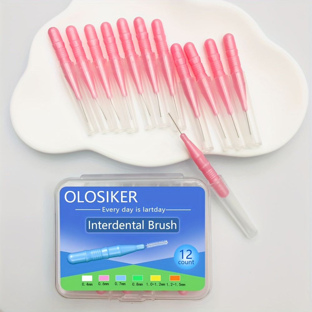12-to'plam tish oral interdental cho'tkalar PE material aralash ranglar gum parvarishi