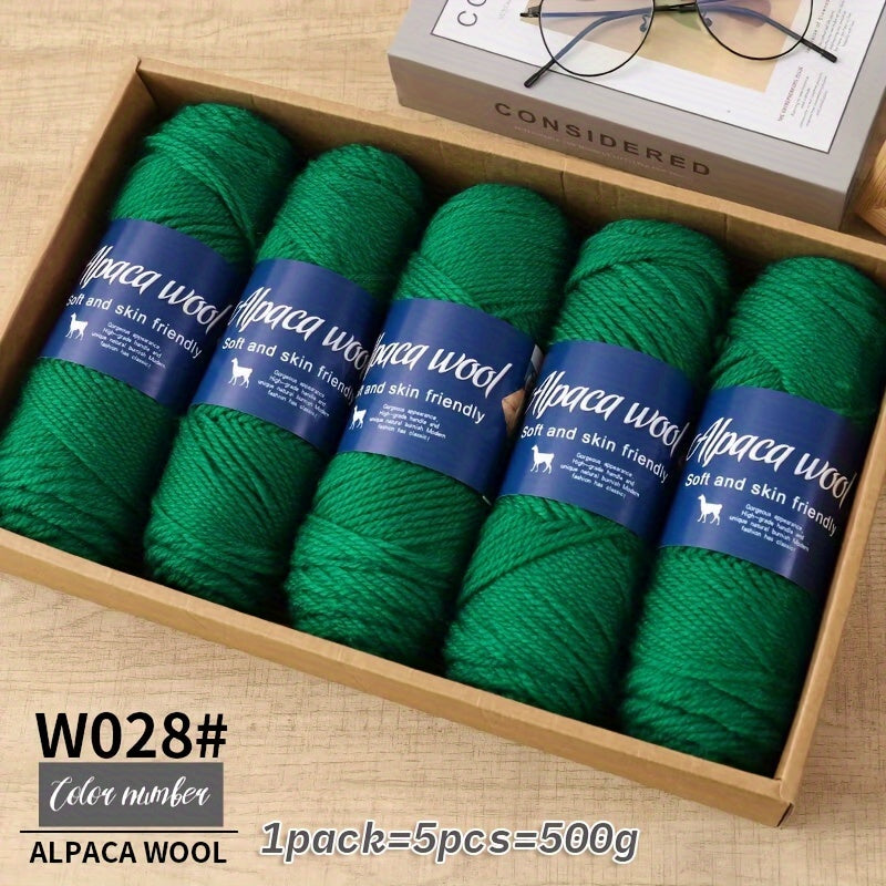 Multicolor Alpaca Wool Yarn Bundle 95 Percent Alpaca 5 Percent Polyester 100g Balls for Knitting Crocheting Winter Crafts