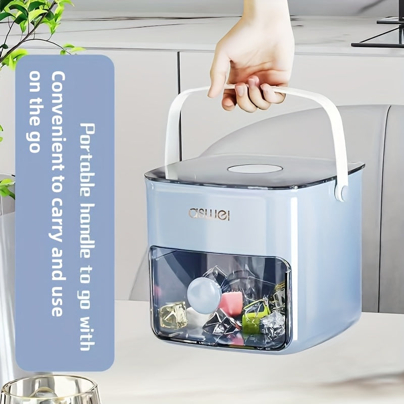 Ice Cube Maker With Double Layer Design Large Capacity Easy Press Cover