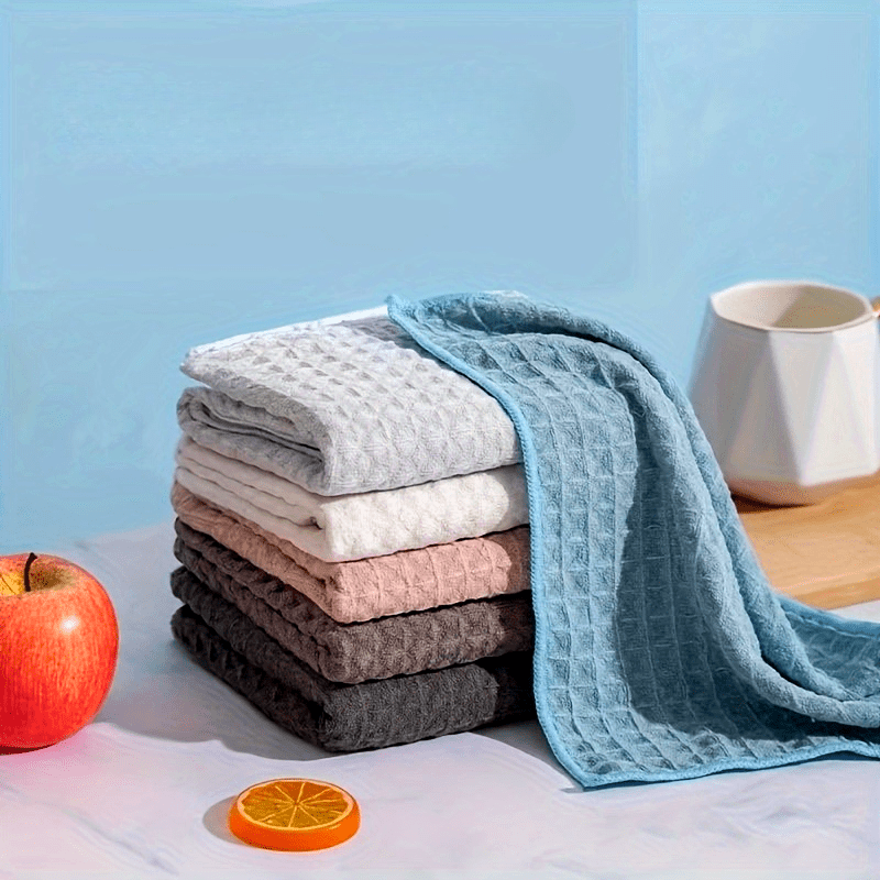 Microfiber Waffle Weave Cleaning Cloths 4/8 Pack, Super Absorbent Kitchen Towels