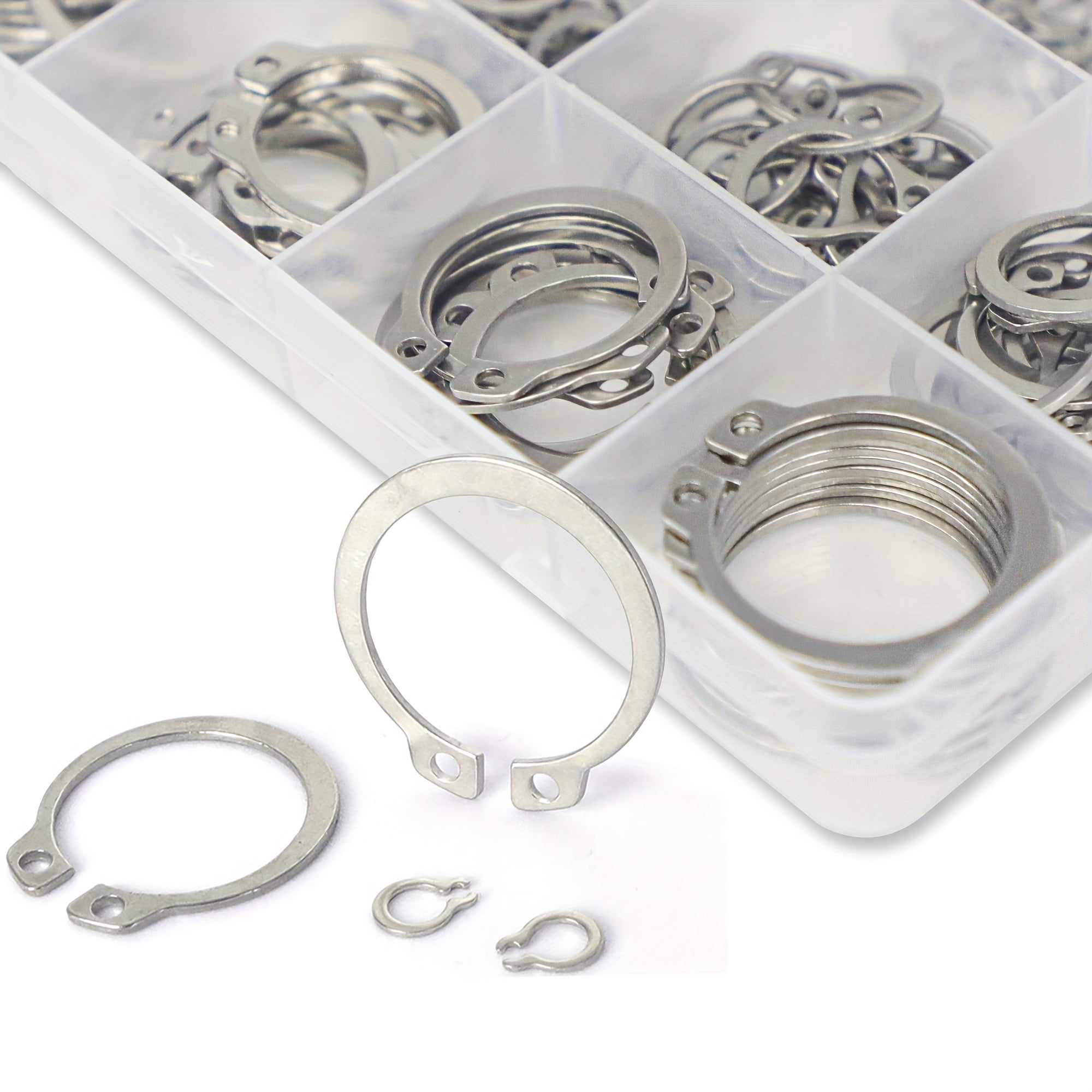 225-компонентный набор внешних стопорных колец из нержавеющей стали для сборки вала M3-M25