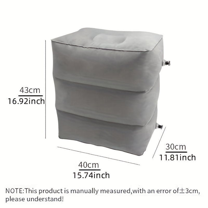 Inflatable Travel Pillow for Neck Support Flocking PVC Leg Pillow for Office and Travel