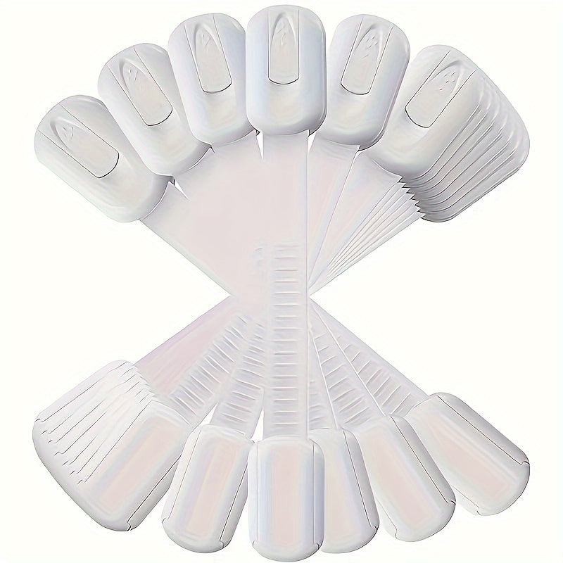 Cerraduras de seguridad a prueba de niños para armarios, cajones y electrodomésticos, blanco, paquete de 8