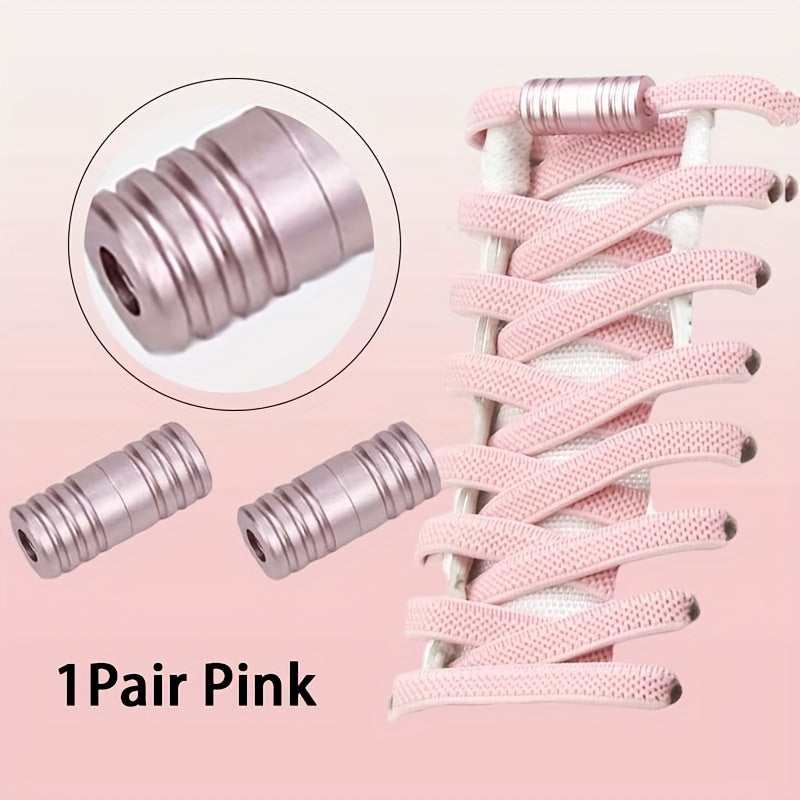 Unisex Elastic No-Tie Shoe Laces 2 Pairs High-Quality Universal
