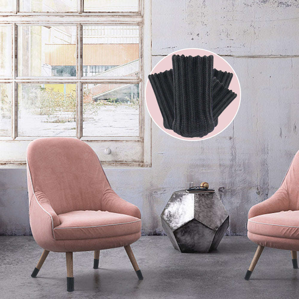 Floor Protector Chair Leg Socks with Felt Pads Set of 4 or 24