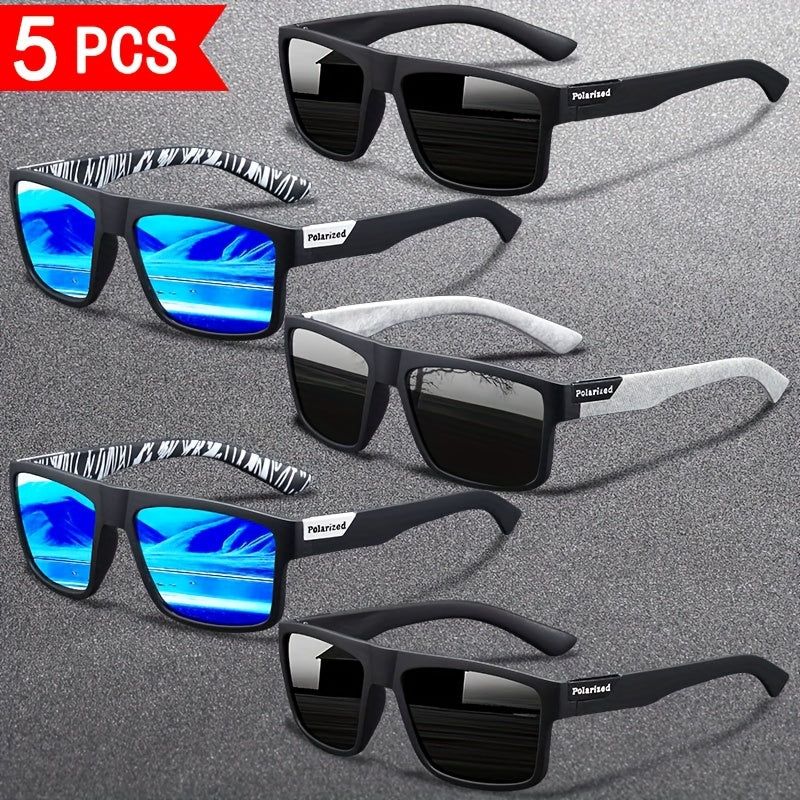 Square Fashion Glasses for Men and Women Polycarbonate Frame Decorated Mirror Polarized Photo Prop
