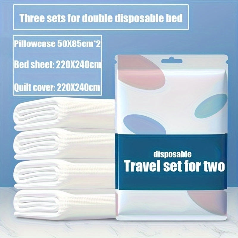 Geometric Printed Bedding Set for Single or Double Beds Includes Pillowcase Sheet Quilt Cover Non-Woven Fabric Machine Washable Stain-Resistant